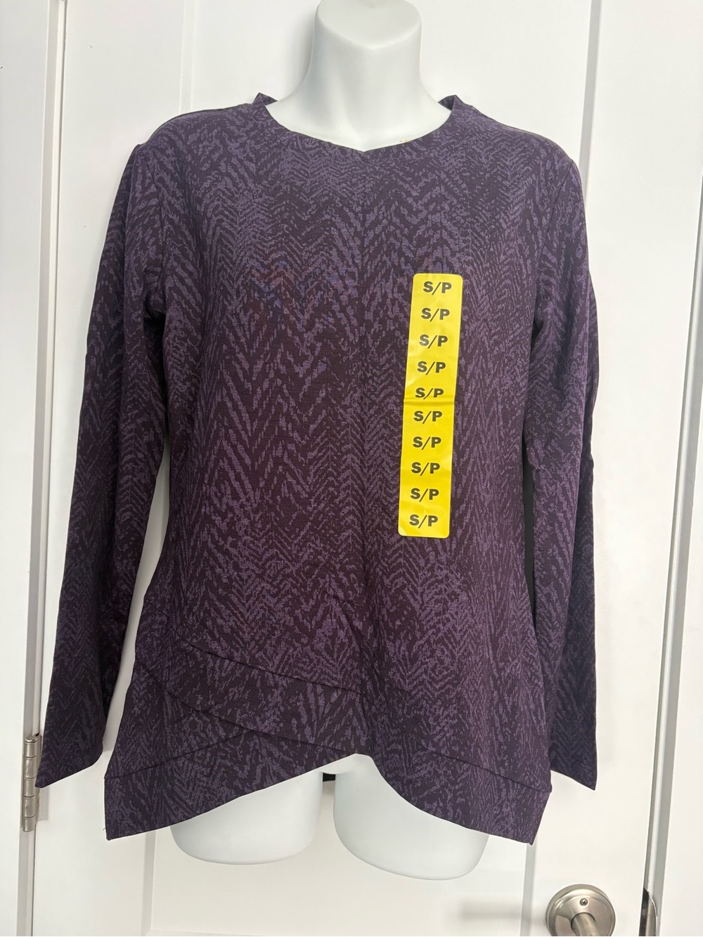 Tuff Athletics Purple Patterned Long Sleeve top
